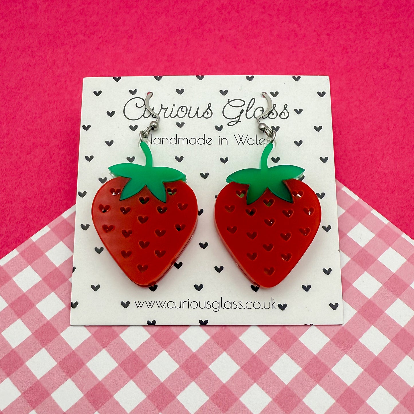 Strawberry Acrylic Earrings
