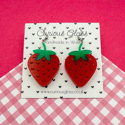 Strawberry Acrylic Earrings