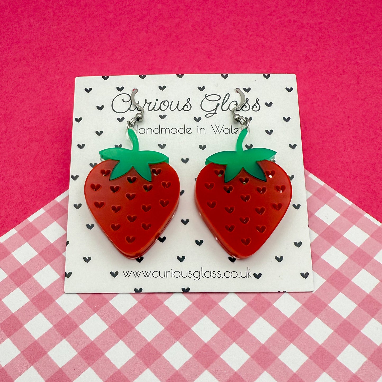 Strawberry Acrylic Earrings