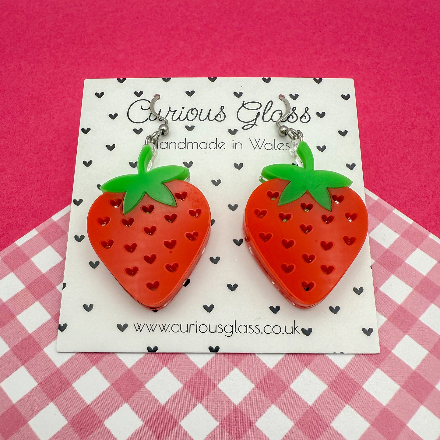 Strawberry Acrylic Earrings