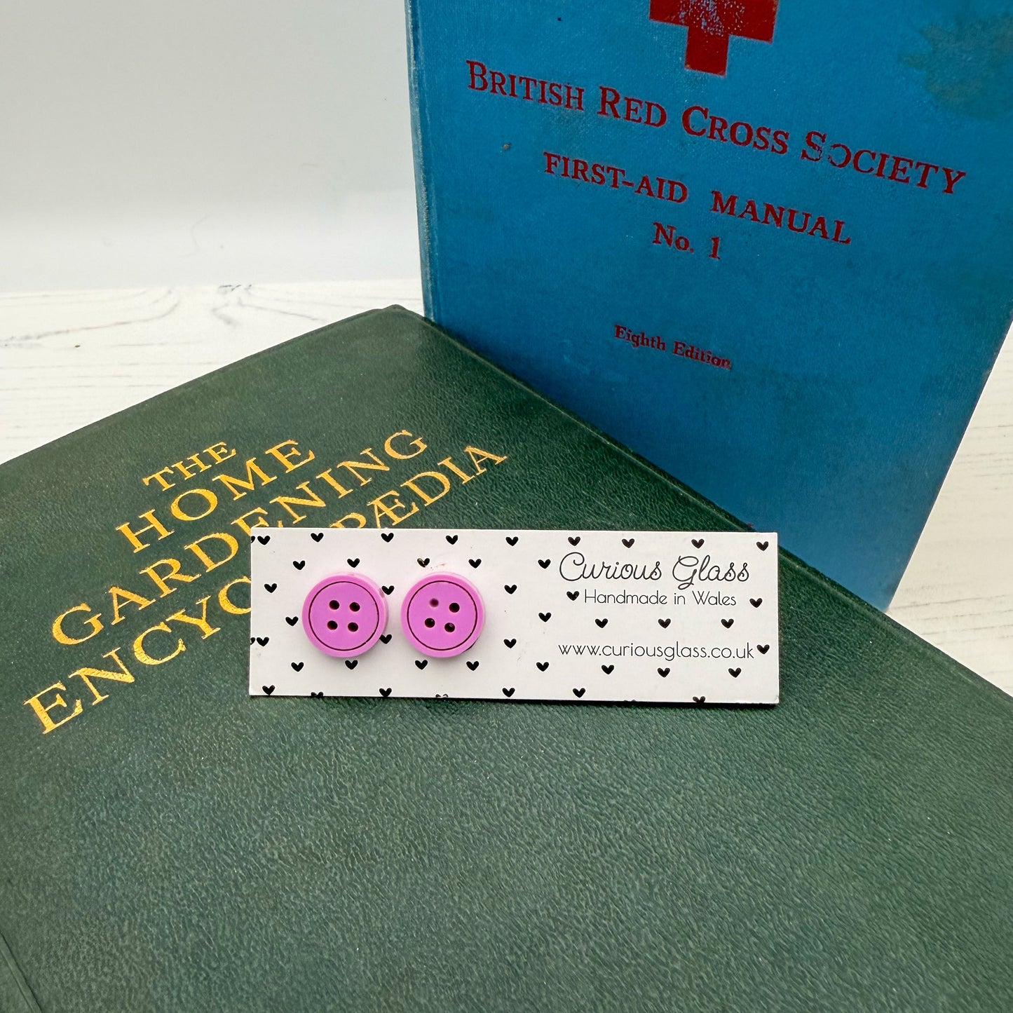 Button Stud Acrylic Earrings