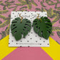 Monstera Acrylic Earrings