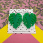 Monstera Acrylic Earrings