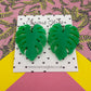 Monstera Acrylic Earrings