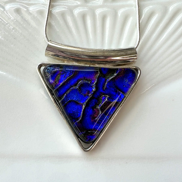 Twinkle Triangle Blue Necklace