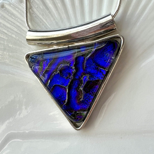 Twinkle Triangle Blue Necklace