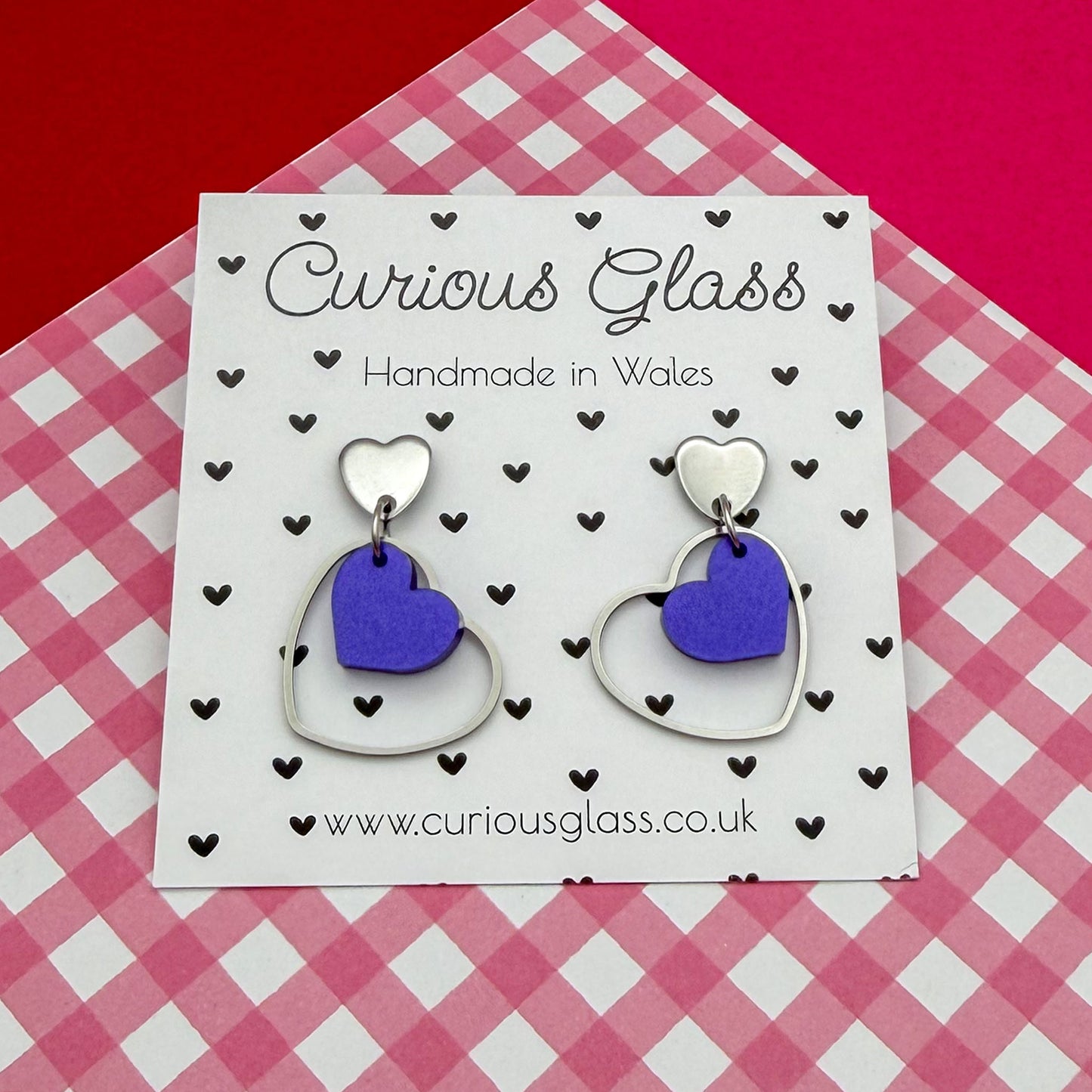Delicate Hearts Acrylic Earrings