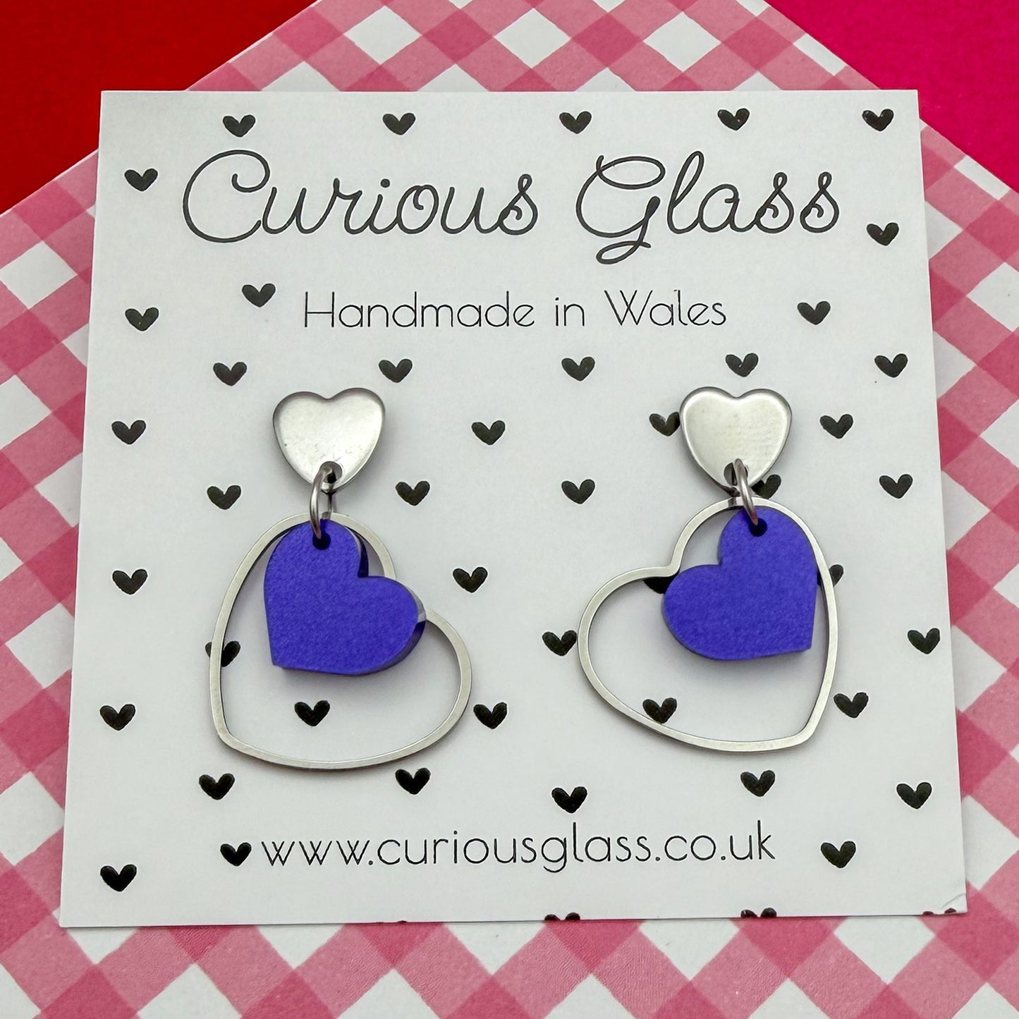 Delicate Hearts Acrylic Earrings