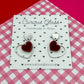 Delicate heart acrylic earrings