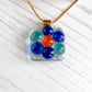 Petite Blue Spring Bubble Glass Necklace