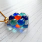Petite Blue Spring Bubble Glass Necklace