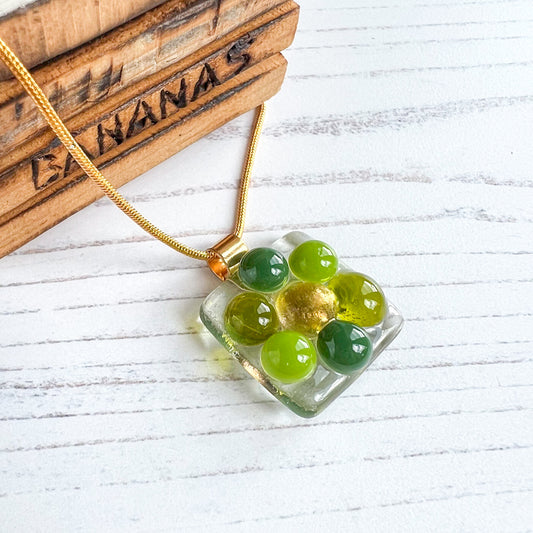 Petite Autumn Bubble Glass Necklace