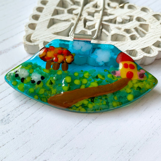 Countryside Statement Whimsy Glass Necklace