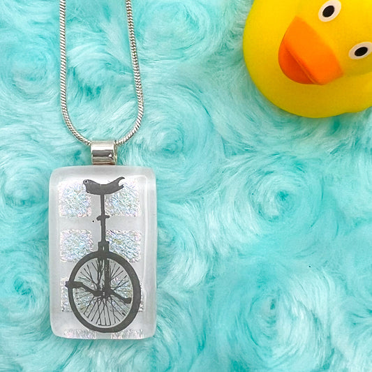 Unicycle Glass Necklace