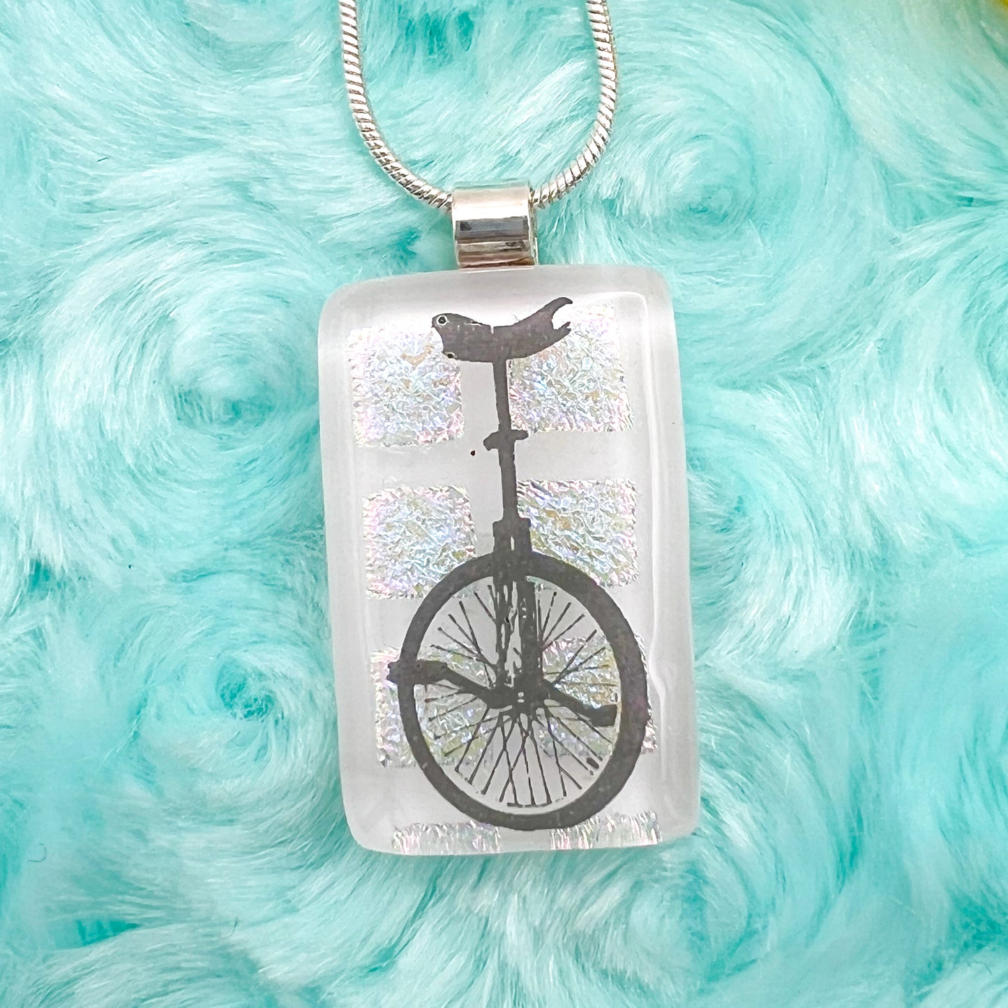 Unicycle Glass Necklace