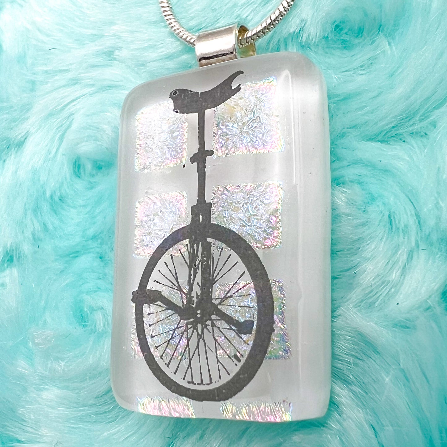 Unicycle Glass Necklace