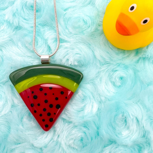 Watermelon Glass Necklace