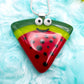 Cute Watermelon Glass Necklace