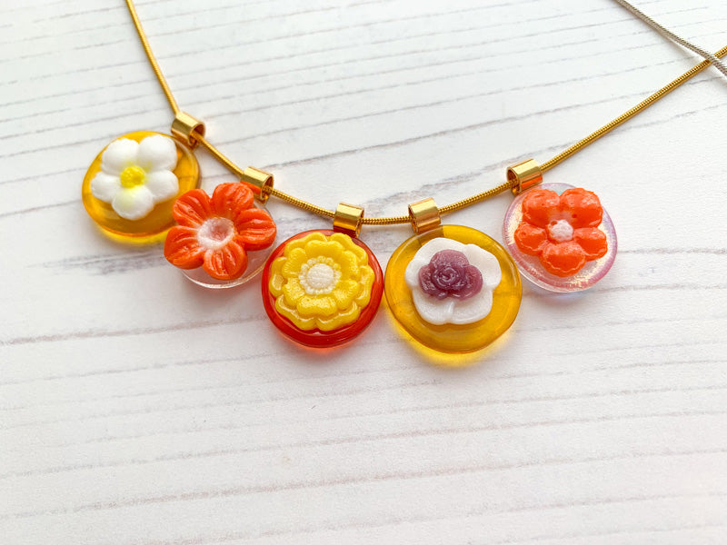 White Flower Duo Necklace