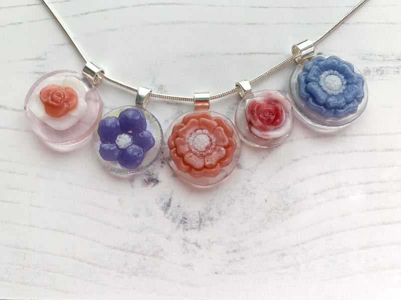 Pink Flower Necklace