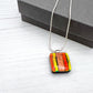 Autumn Stripes Glass Necklace