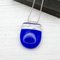 Blue Silver Glass Necklace
