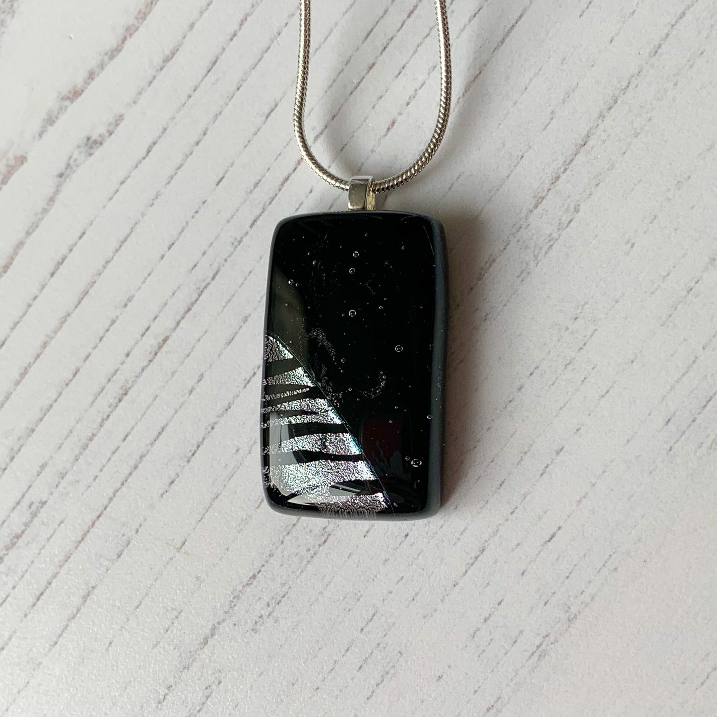 Classic Zebra Glass Necklace