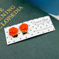 Cute glass flower earrings - clip-on