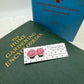 Cute glass flower earrings - clip-on