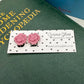 Cute glass flower earrings - clip-on