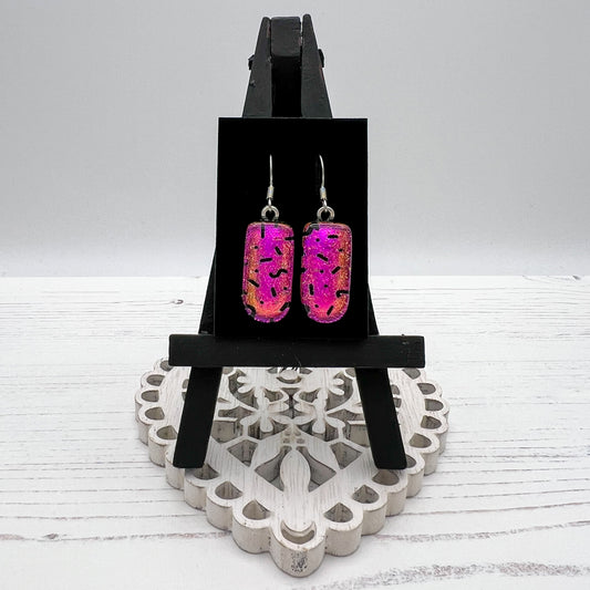 Pink Sprinkle Glass Earrings