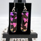 Pink Butterflies Glass Earrings