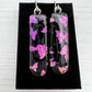 Pink Butterflies Glass Earrings