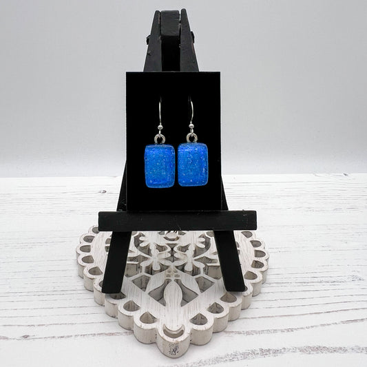 Soft Blue Glass Earrings