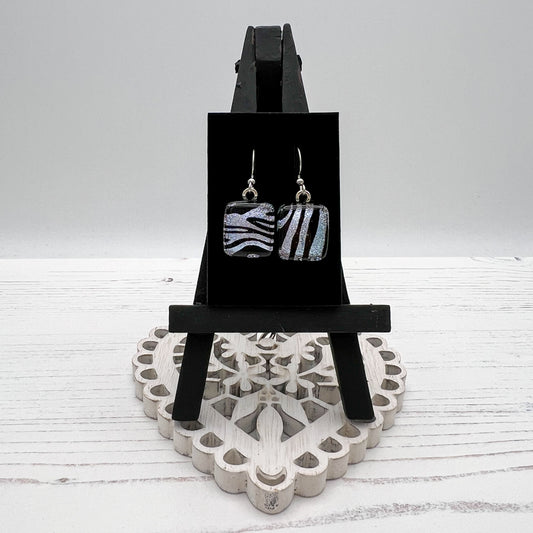 Zebra Glass Earrings
