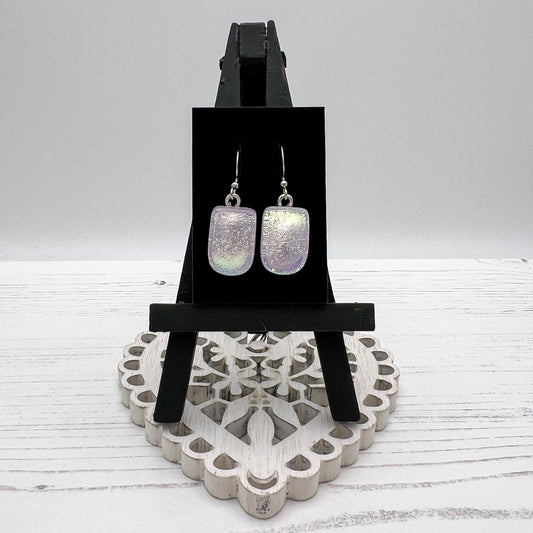 Pale Pink Glass Earrings