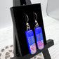 Pink Blue Glass Earrings