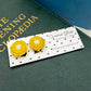 Cute glass flower earrings - clip-on
