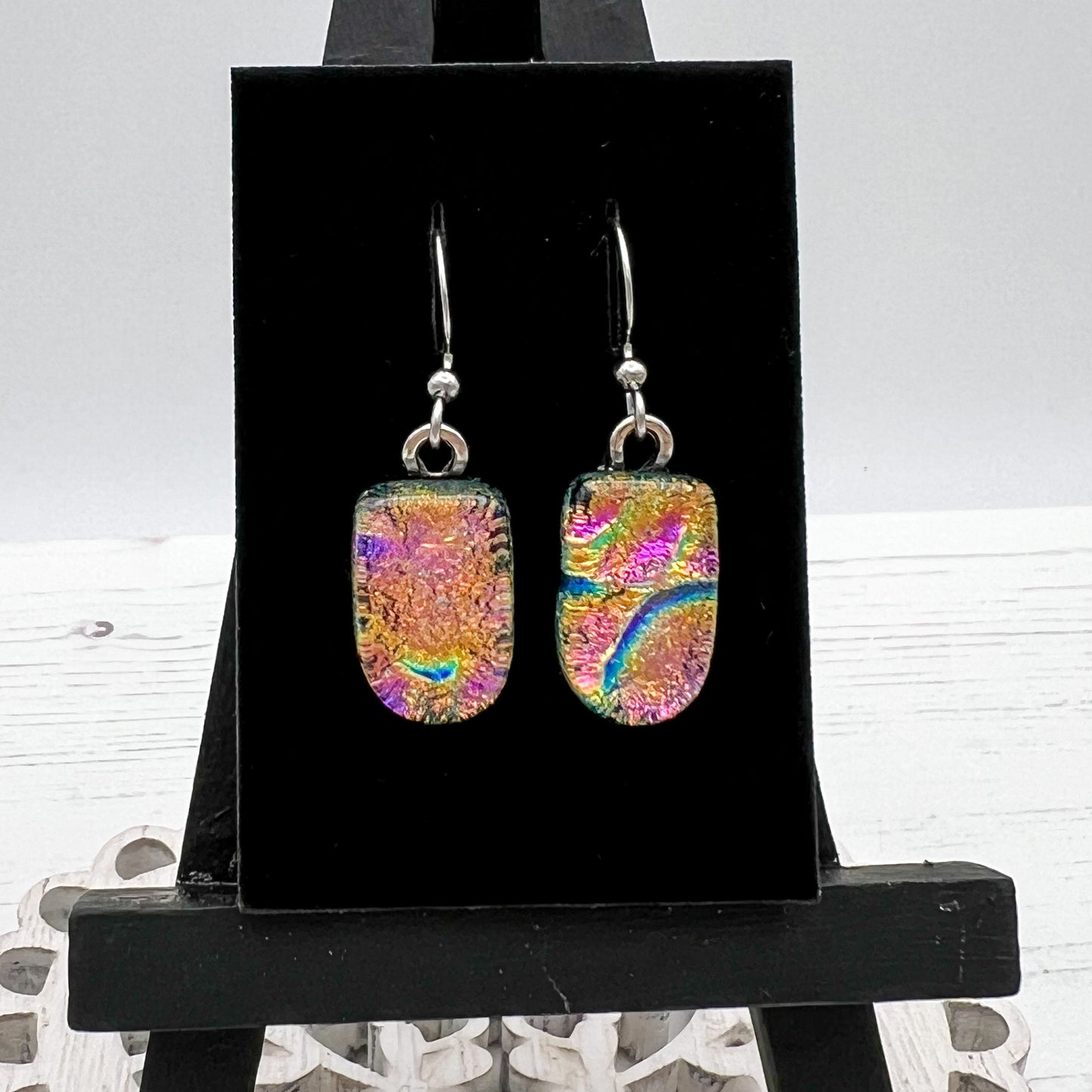 Multicoloured Sparkly Glass Earrings