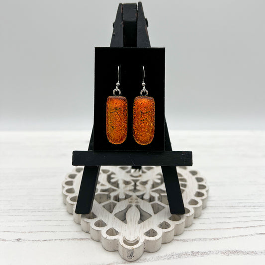 Copper Glass Earrings
