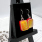 Orange Glass Earrings