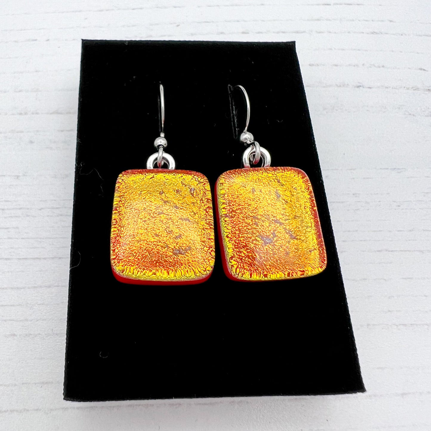 Orange Glass Earrings