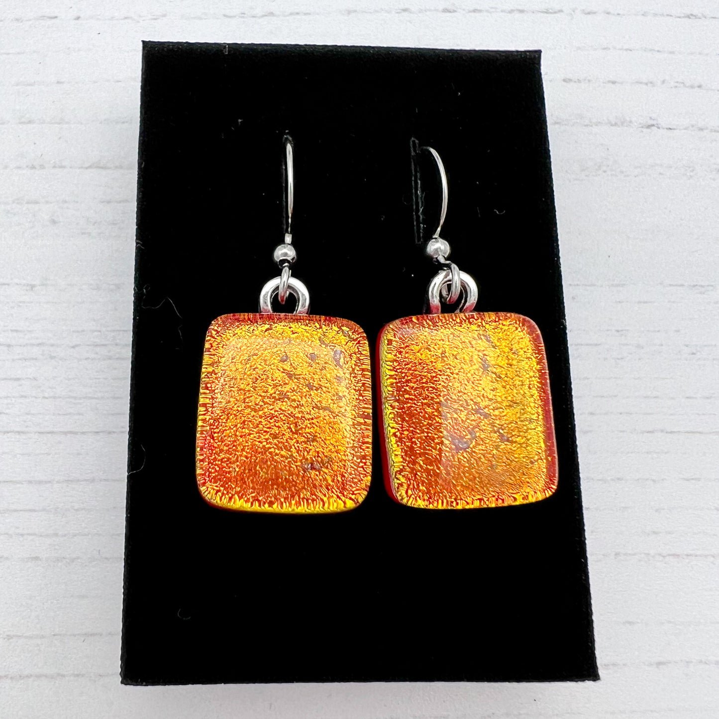 Orange Glass Earrings