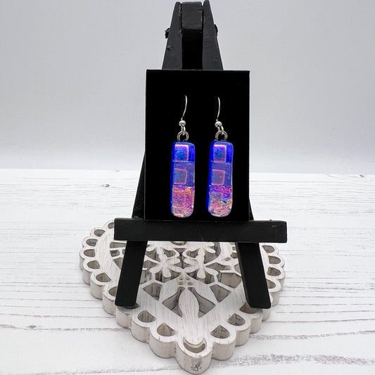 Block Multicoloured Glass Earrings