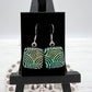 Swirl Black Glass Earrings