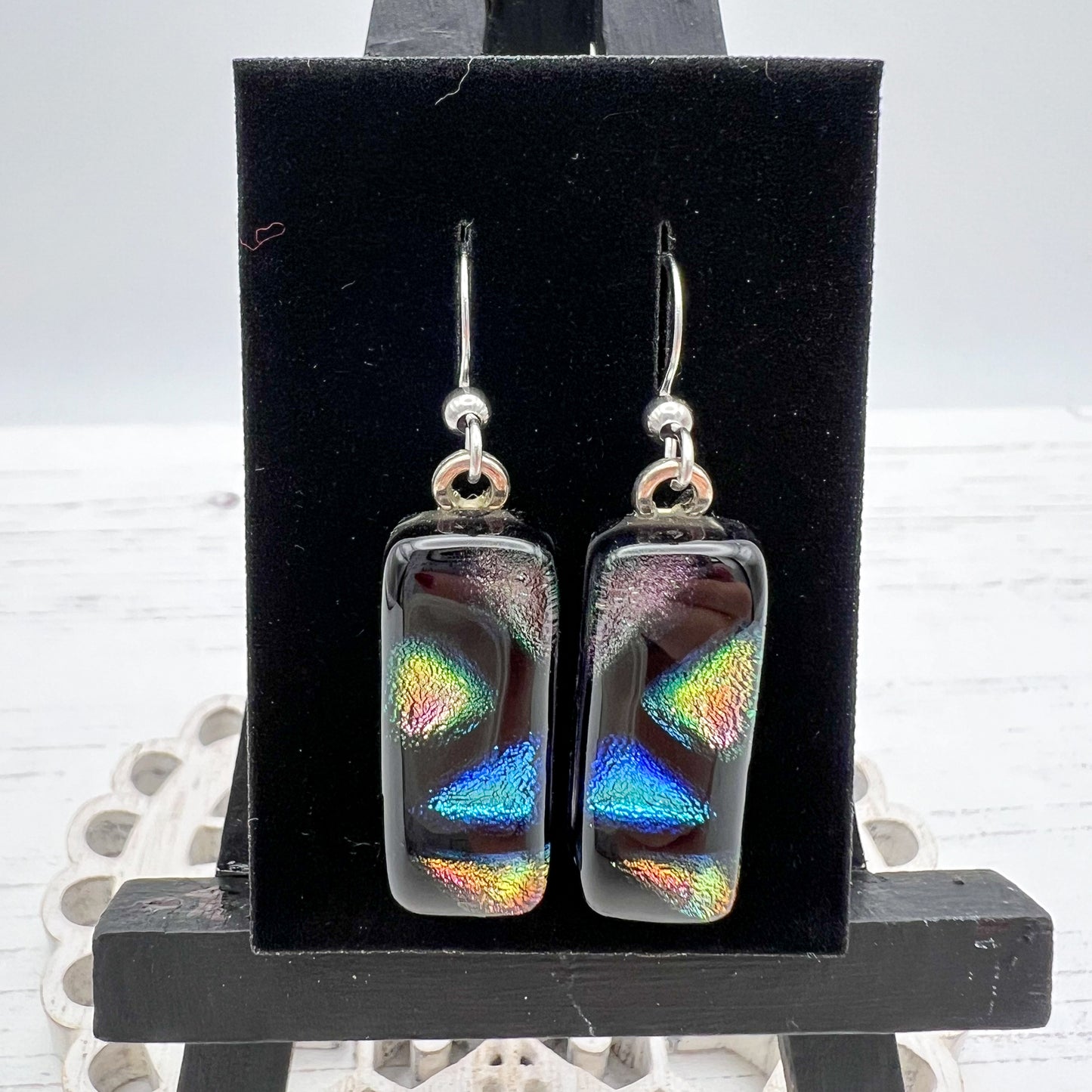 Triangles Glass Earrings