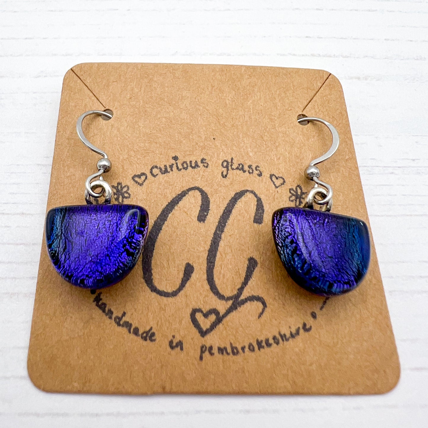 Shades of Pink & Purple Glass Earrings