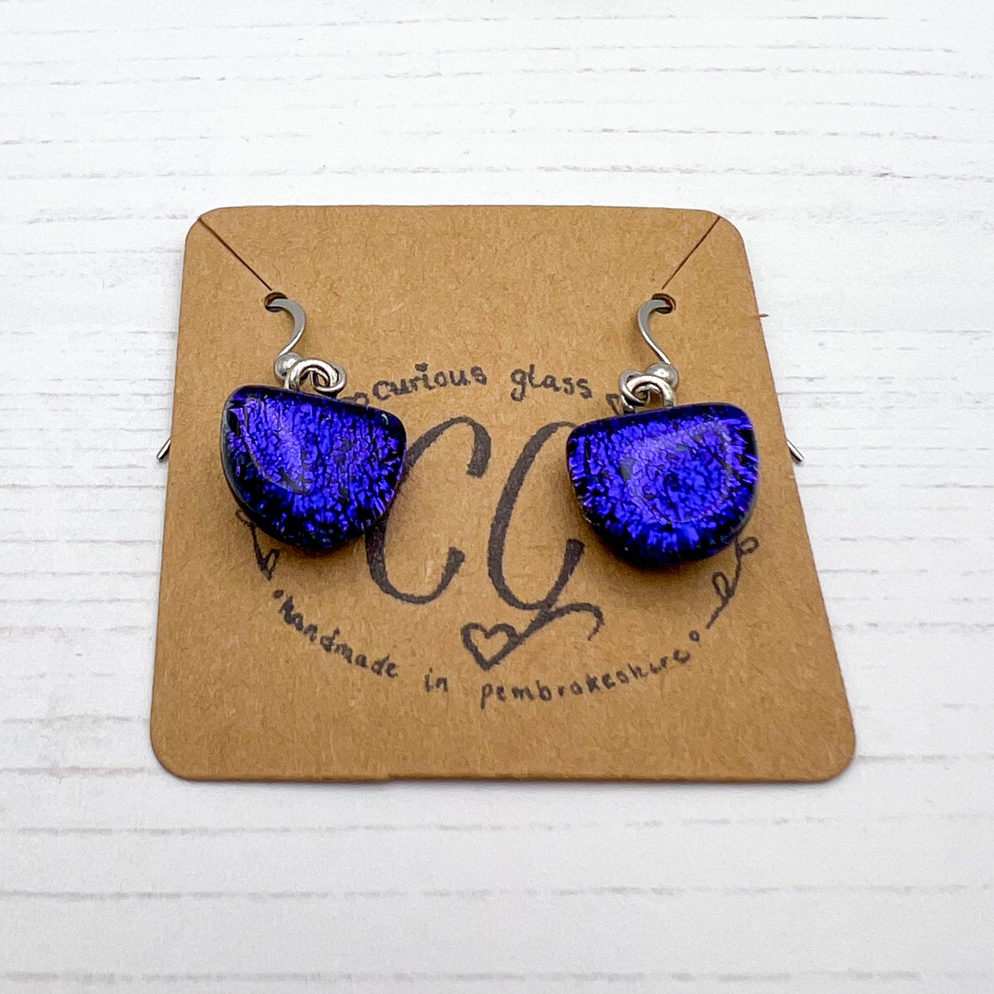 Shades of Pink & Purple Glass Earrings