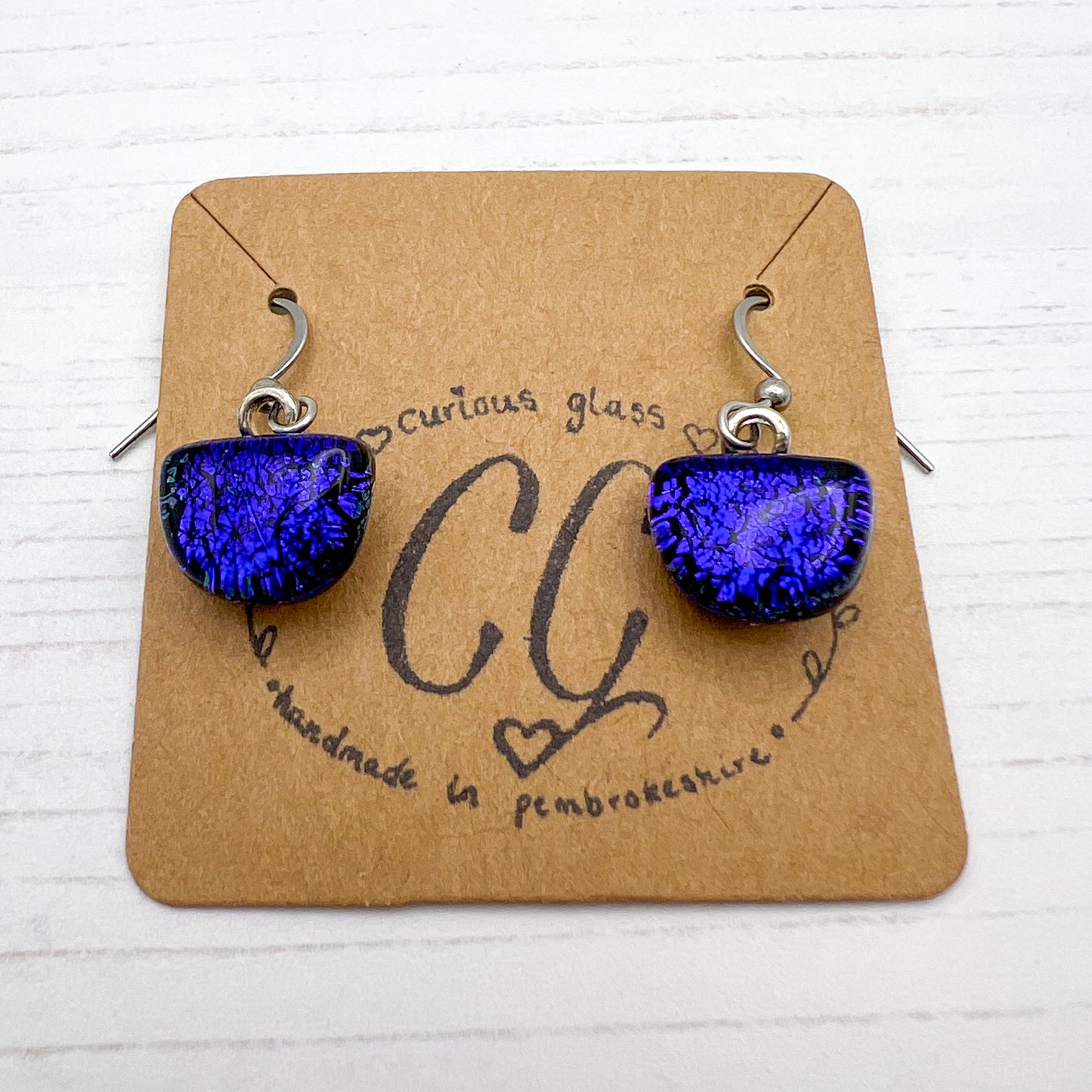 Shades of Pink & Purple Glass Earrings