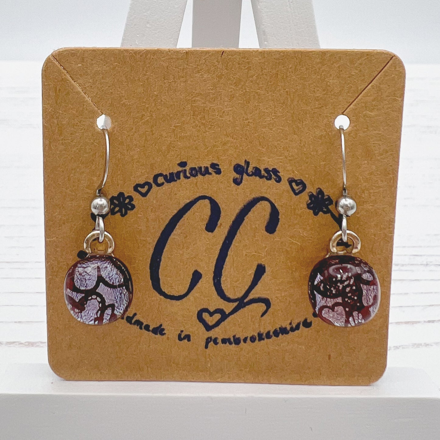 Shades of Red, Orange & Yellow Glass Earrings